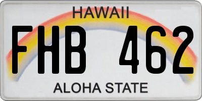 HI license plate FHB462