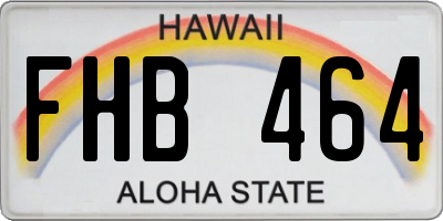 HI license plate FHB464