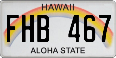 HI license plate FHB467