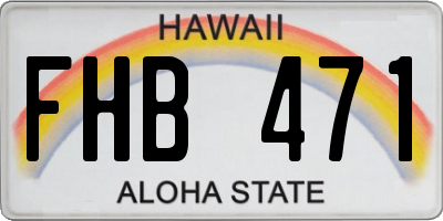 HI license plate FHB471