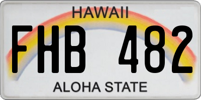 HI license plate FHB482