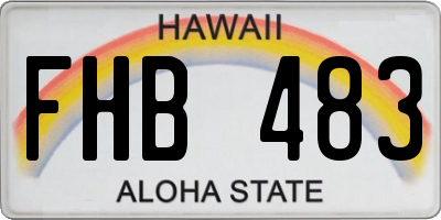 HI license plate FHB483