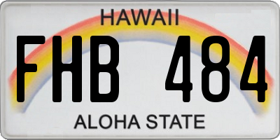HI license plate FHB484