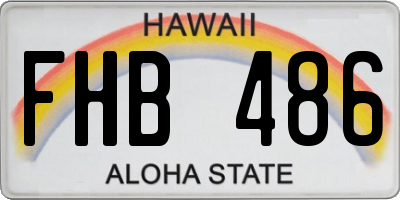 HI license plate FHB486