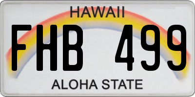 HI license plate FHB499