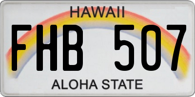 HI license plate FHB507