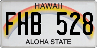 HI license plate FHB528