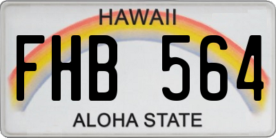HI license plate FHB564