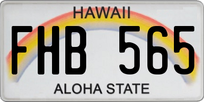 HI license plate FHB565