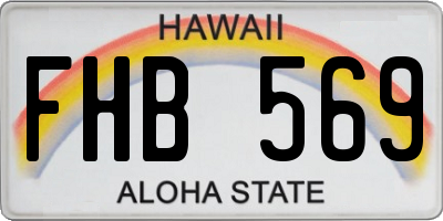 HI license plate FHB569