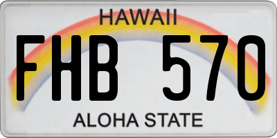HI license plate FHB570