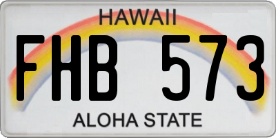 HI license plate FHB573