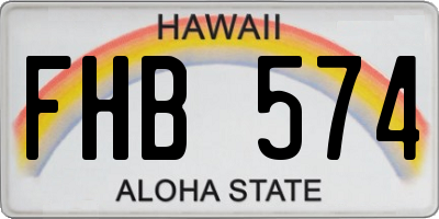 HI license plate FHB574