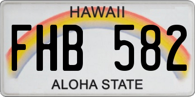 HI license plate FHB582