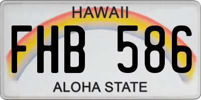 HI license plate FHB586