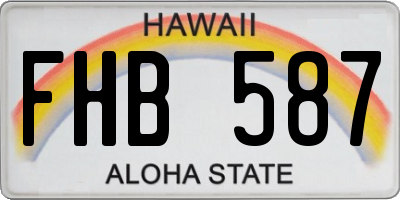 HI license plate FHB587