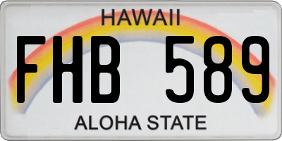 HI license plate FHB589