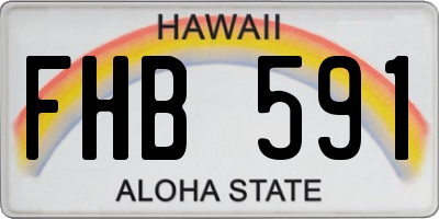 HI license plate FHB591