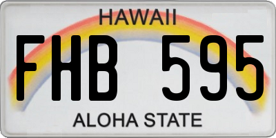 HI license plate FHB595
