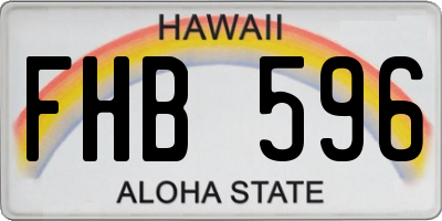 HI license plate FHB596