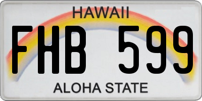 HI license plate FHB599