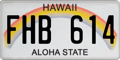 HI license plate FHB614