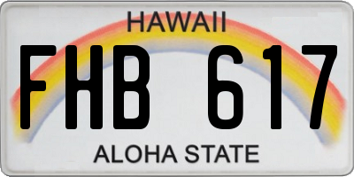 HI license plate FHB617