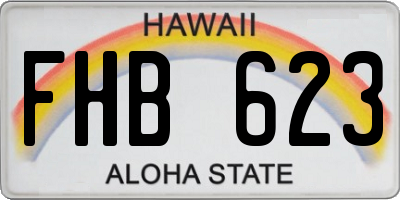 HI license plate FHB623