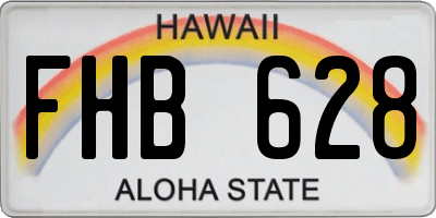 HI license plate FHB628
