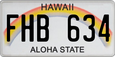HI license plate FHB634
