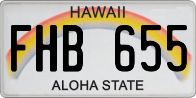 HI license plate FHB655