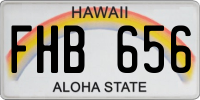 HI license plate FHB656