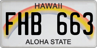 HI license plate FHB663