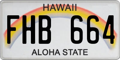 HI license plate FHB664
