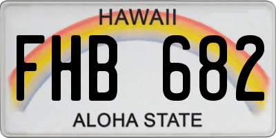 HI license plate FHB682