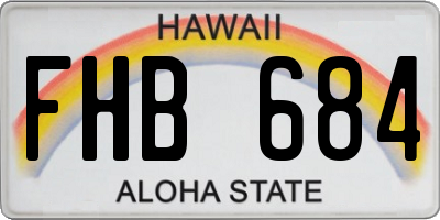 HI license plate FHB684