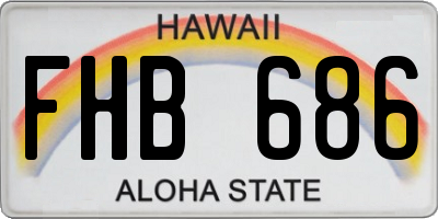 HI license plate FHB686