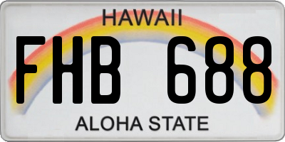 HI license plate FHB688