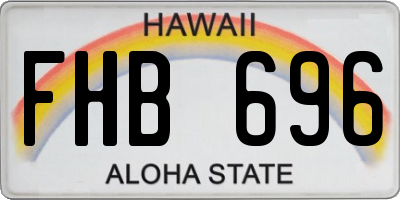HI license plate FHB696