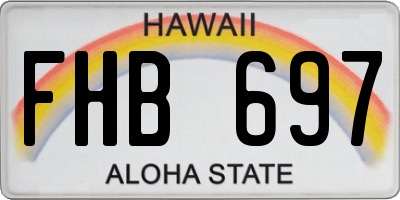 HI license plate FHB697