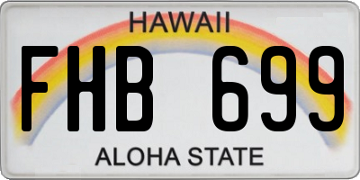 HI license plate FHB699