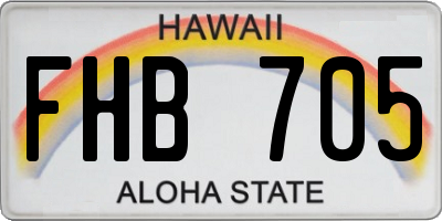 HI license plate FHB705