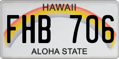 HI license plate FHB706