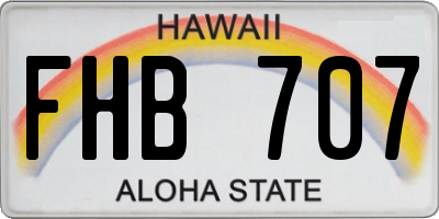 HI license plate FHB707