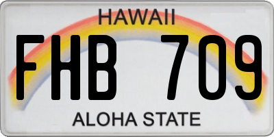 HI license plate FHB709