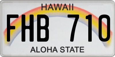 HI license plate FHB710