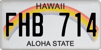 HI license plate FHB714