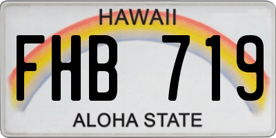 HI license plate FHB719