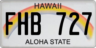 HI license plate FHB727