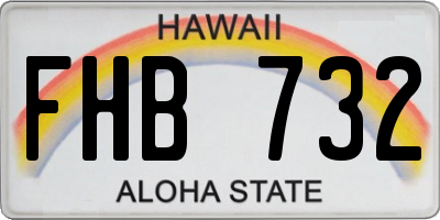 HI license plate FHB732